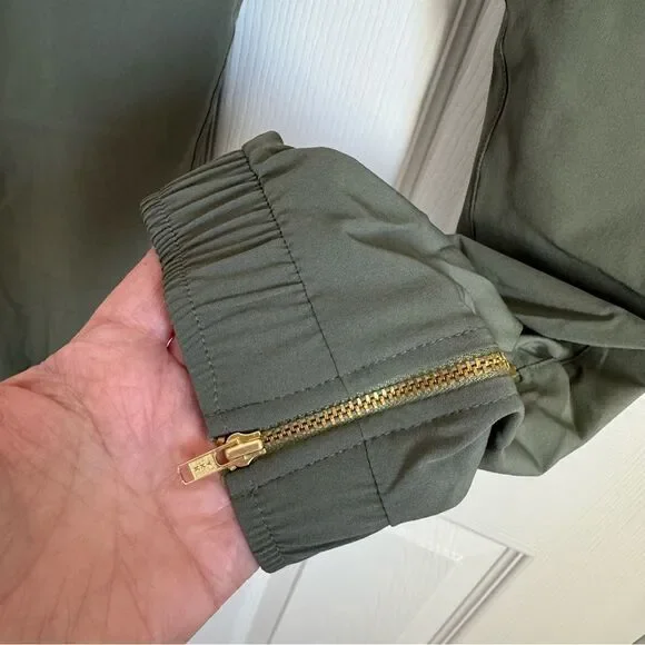 Albion Jettsetters Jogger Pant Zip Ankle Sage Green Comfy Activewear Size M Tall - Picture 14 of 16